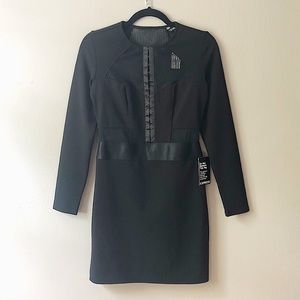 💝 NWT Express mesh panel hook closure bustier dress